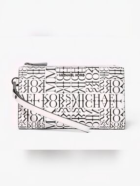 Michael Kors Adele Newsprint Leather Smartphone Wallet